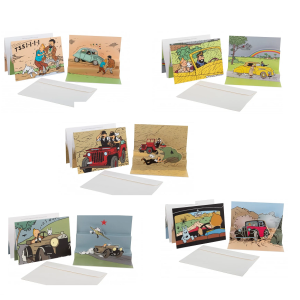 5 cartes pop-up Tintin